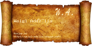 Weigl Adélia névjegykártya